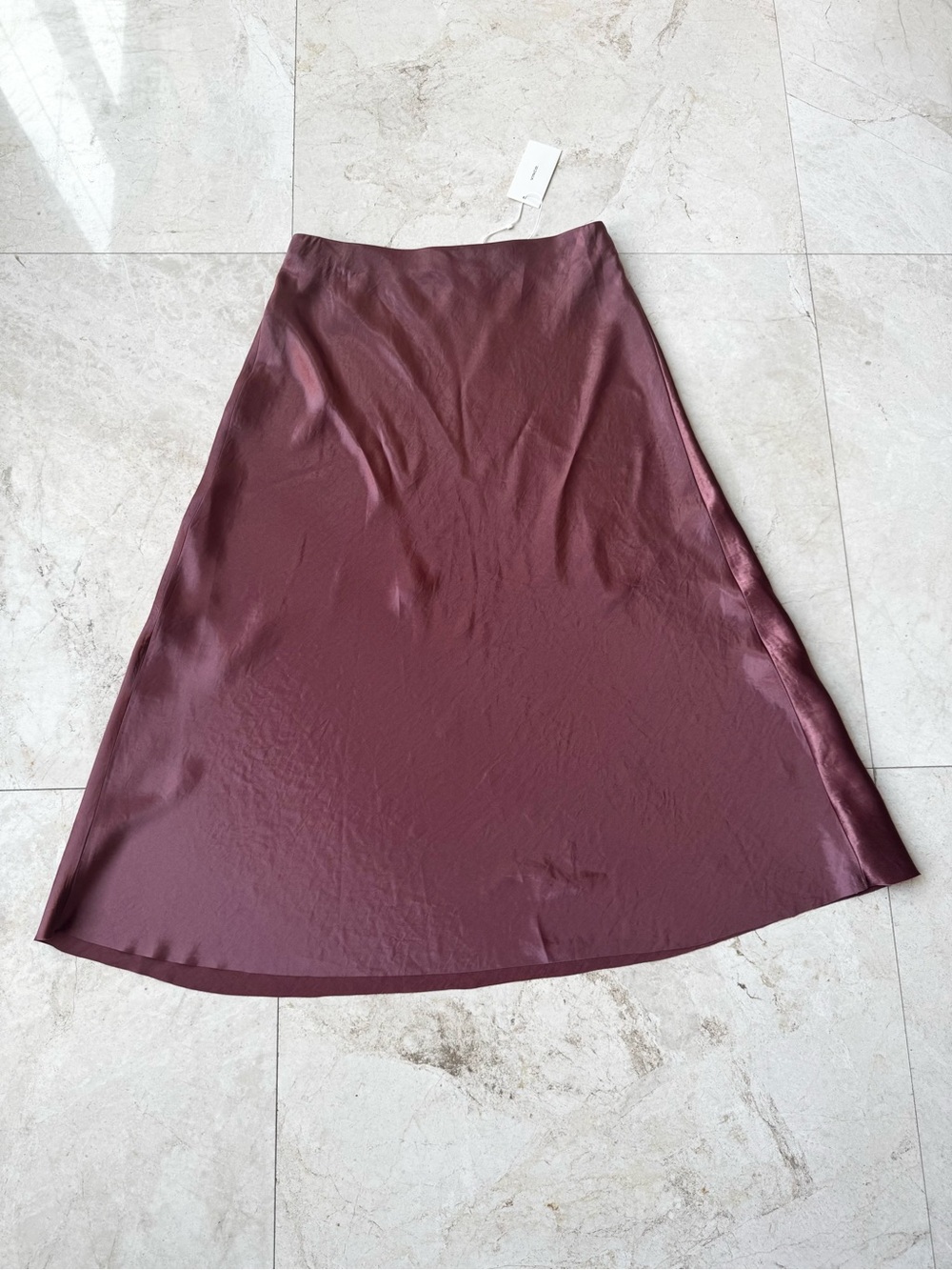 Vince Satin Midi Slip Skirt in Dusty Rose size S - Picture 4 of 14